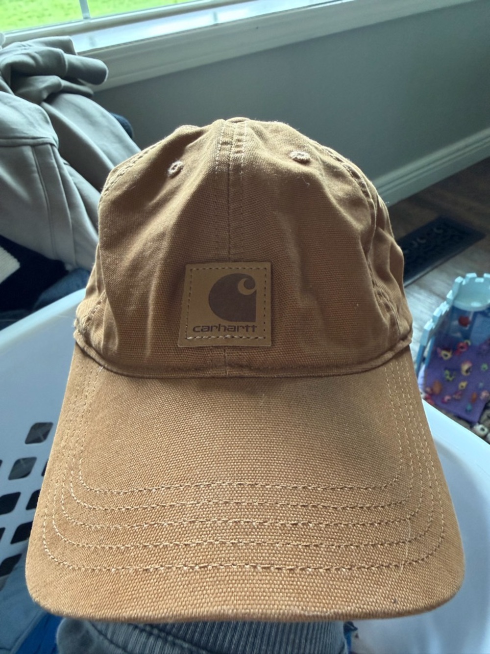 Carhartt Tan Canvas Logo Baseball Cap